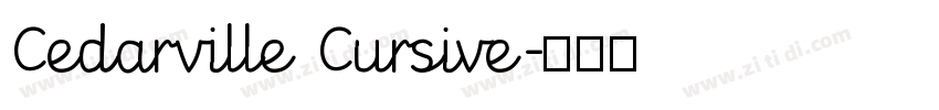 Cedarville Cursive字体转换